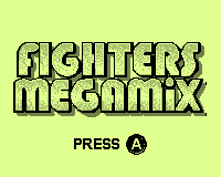 Fighters Megamix title screen for Game.Com